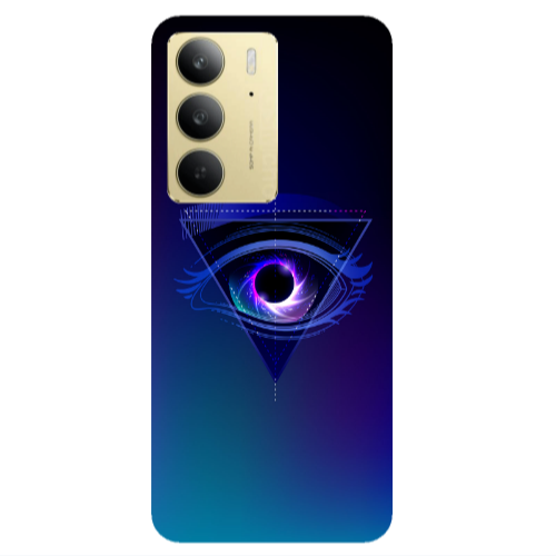 Realme C 75 Triangular blue eye Transparent Silicone TPU Θήκη
