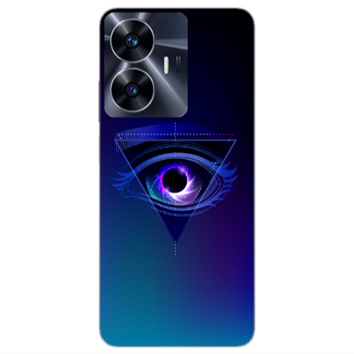 Realme Note 50 Triangular blue eye Transparent Silicone TPU Θήκη
