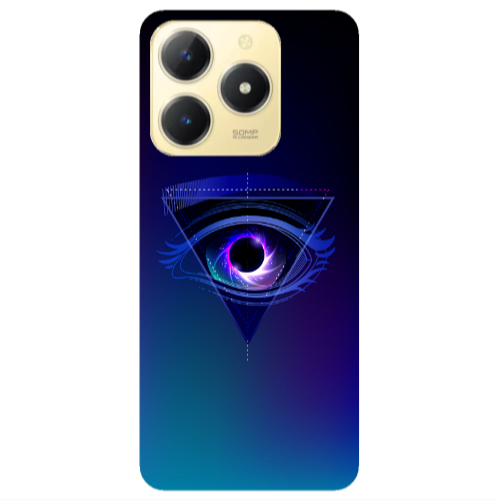 Realme C61 Triangular blue eye Transparent Silicone TPU Θήκη