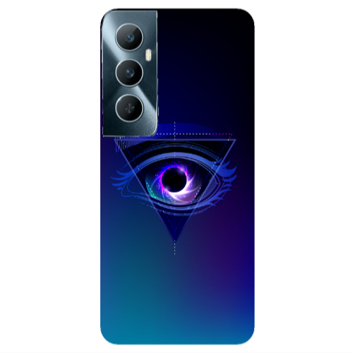 Realme C65 Triangular blue eye Transparent Silicone TPU Θήκη