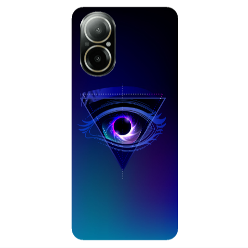 Realme C67 Triangular blue eye Transparent Silicone TPU Θήκη