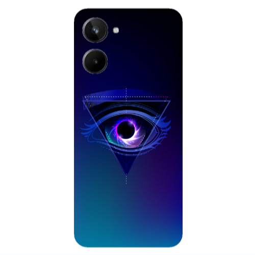 Realme 10 Triangular blue eye Transparent Silicone TPU Θήκη