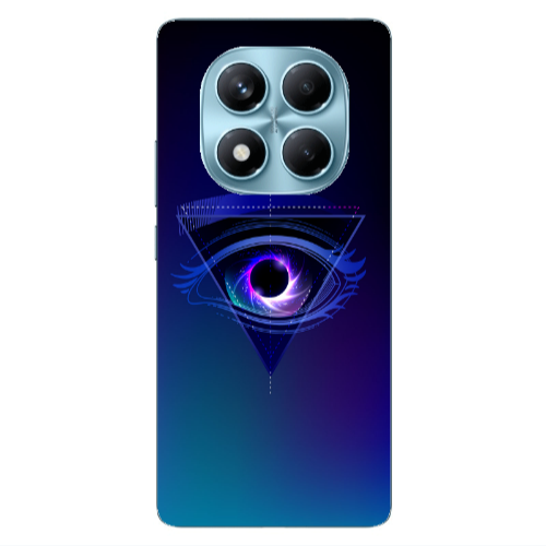 Xiaomi Redmi Note 14 Pro Triangular blue eye Transparent Silicone TPU Θήκη