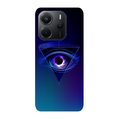 Xiaomi Redmi Note 14 Triangular blue eye Transparent Silicone TPU Θήκη