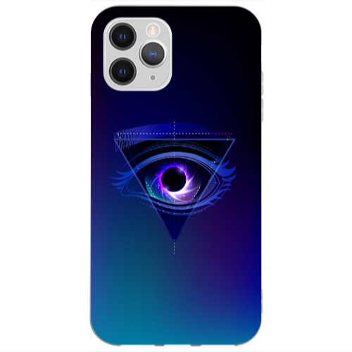 Apple iPhone 13 Pro Max Triangular blue eye Transparent Silicone TPU Θήκη