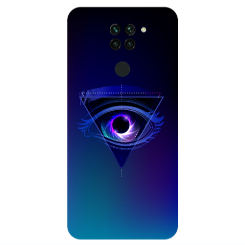 Xiaomi Redmi Note 9 Triangular blue eye Transparent Silicone TPU Θήκη