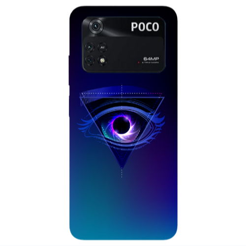 Xiaomi Poco M4 Pro 4G Triangular blue eye Transparent Silicone TPU Θήκη