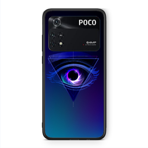 Xiaomi Poco M4 Pro 4G Triangular blue eye Black Glossy Θήκη