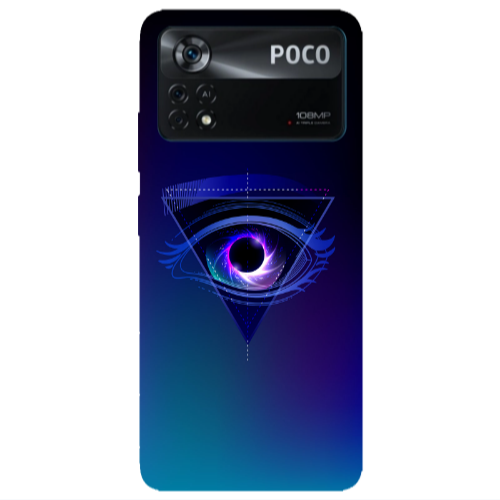 Xiaomi Poco X4 Pro Triangular blue eye Transparent Silicone TPU Θήκη