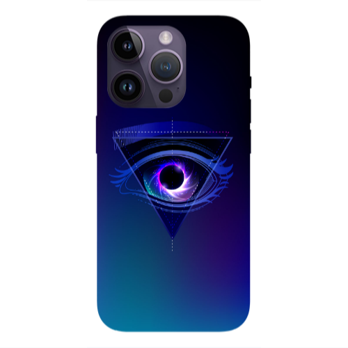 Apple iPhone 14 Pro  Triangular blue eye Transparent Silicone TPU Θήκη