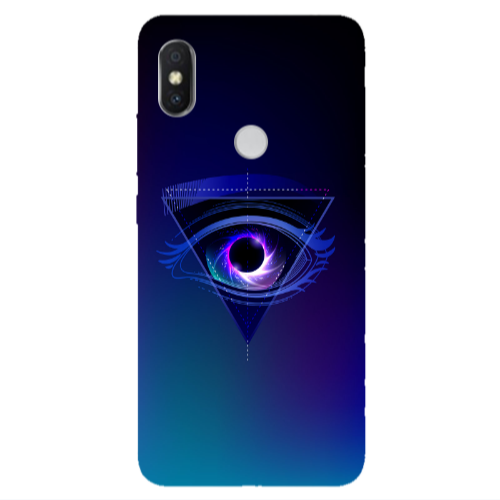 Xiaomi Redmi S2 Triangular blue eye Transparent Silicone TPU Θήκη