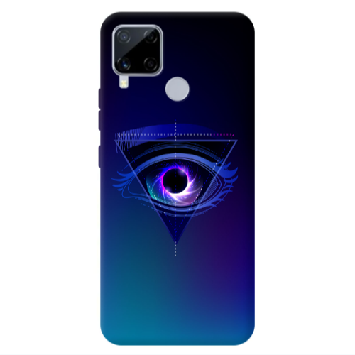 Realme C25 Triangular blue eye Transparent Silicone TPU Θήκη