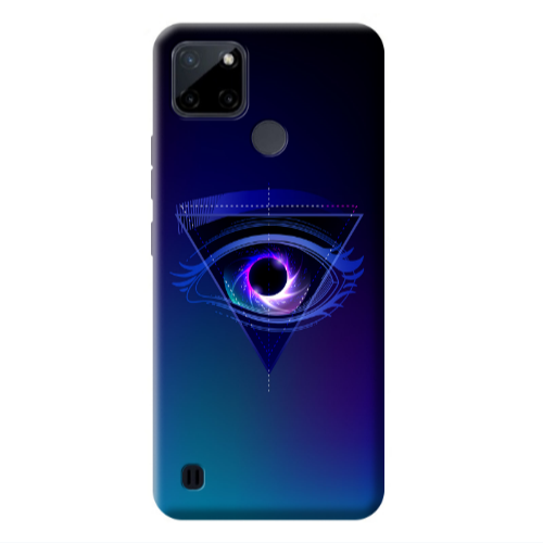Realme C25Y Triangular blue eye Transparent Silicone TPU Θήκη
