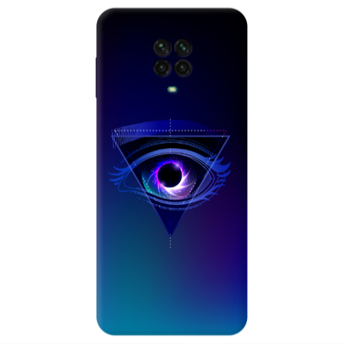 Xiaomi Redmi Note 9S Triangular blue eye Transparent Silicone TPU Θήκη