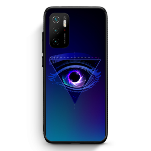 Xiaomi Poco M3 Pro Triangular blue eye Black Glossy Θήκη