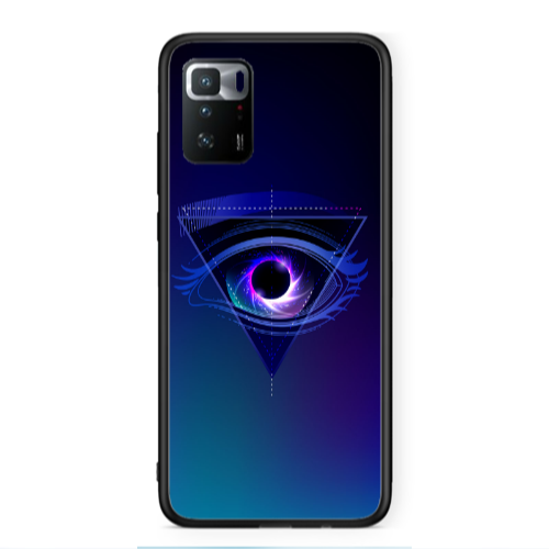 Xiaomi Poco X3 GT Triangular blue eye Black Glossy Θήκη