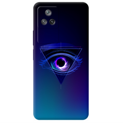 Xiaomi Poco F4 Triangular blue eye Transparent Silicone TPU Θήκη
