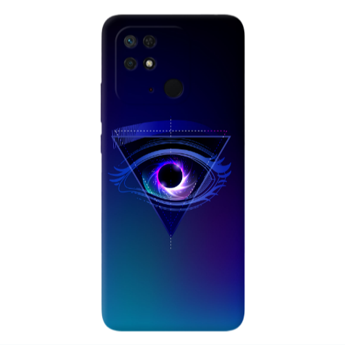 Xiaomi Poco C40 Triangular blue eye Transparent Silicone TPU Θήκη