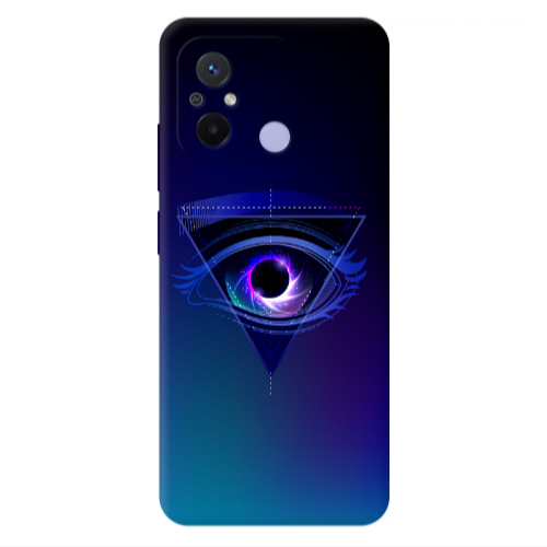 Xiaomi Redmi 12C Triangular blue eye Transparent Silicone TPU Θήκη