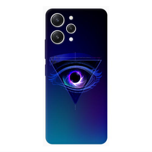 Xiaomi Redmi 12 Triangular blue eye Transparent Silicone TPU Θήκη