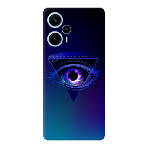 Xiaomi Poco F5 Triangular blue eye Transparent Silicone TPU Θήκη