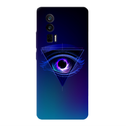 Xiaomi Poco F5 Pro Triangular blue eye Transparent Silicone TPU Θήκη