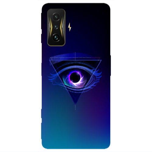 Xiaomi Poco F4 Gt Triangular blue eye Transparent Silicone TPU Θήκη