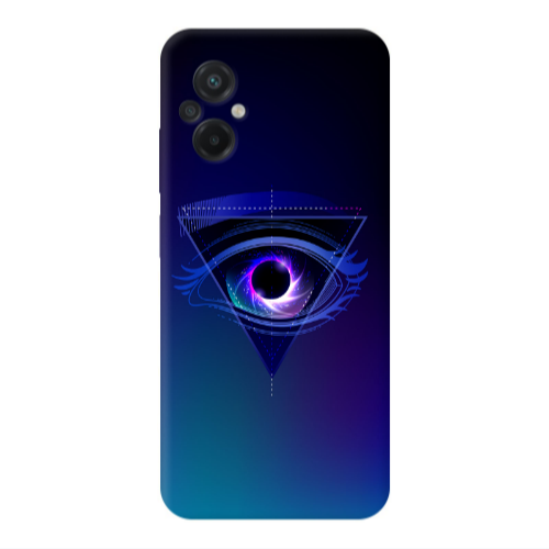 Xiaomi Poco M5 Triangular blue eye Transparent Silicone TPU Θήκη