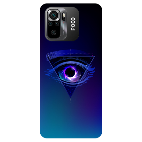 Xiaomi Poco M5 s Triangular blue eye Transparent Silicone TPU Θήκη