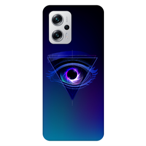 Xiaomi Poco X4 GT Triangular blue eye Transparent Silicone TPU Θήκη