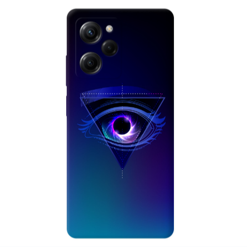Xiaomi Poco X5 Pro Triangular blue eye Transparent Silicone TPU Θήκη