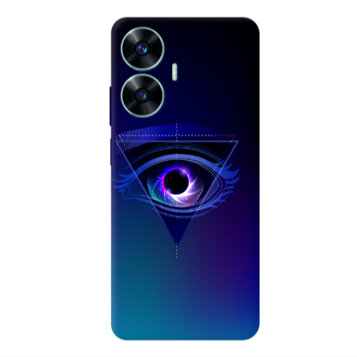 Realme C55 Triangular blue eye Transparent Silicone TPU Θήκη
