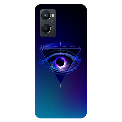 Oppo A 96 Triangular blue eye Transparent Silicone TPU Θήκη