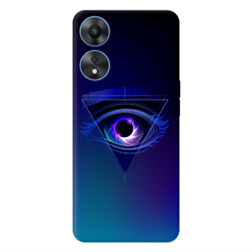 Oppo A 98 Triangular blue eye Transparent Silicone TPU Θήκη
