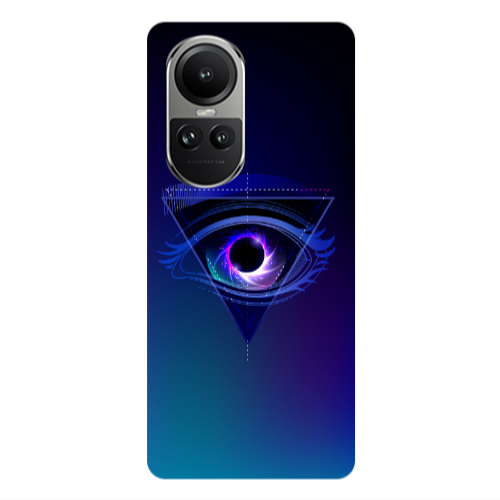 Oppo Reno10 5G Triangular blue eye Transparent Silicone TPU Θήκη