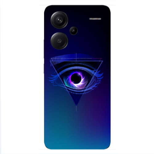Xiaomi Redmi Note 13 Pro+ 5G  Triangular blue eye Transparent Silicone TPU Θήκη