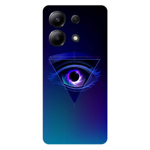 Xiaomi Redmi Note 13 4G Triangular blue eye Transparent Silicone TPU Θήκη