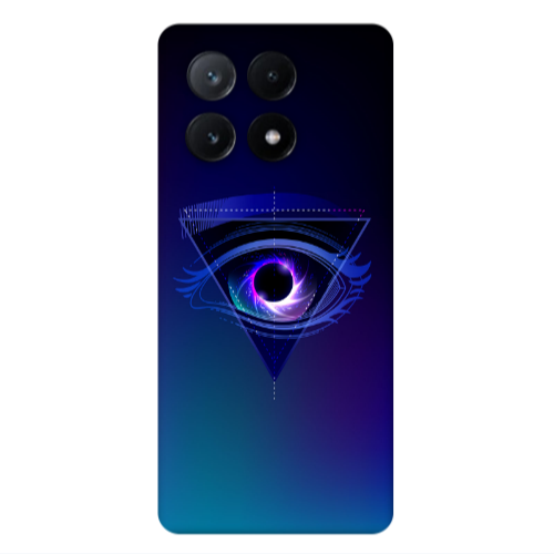 Xiaomi Poco X6Pro 5G Triangular blue eye Transparent Silicone TPU Θήκη