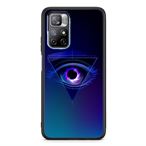 Xiaomi Poco M4 Pro 5G Triangular blue eye Black Glossy Θήκη