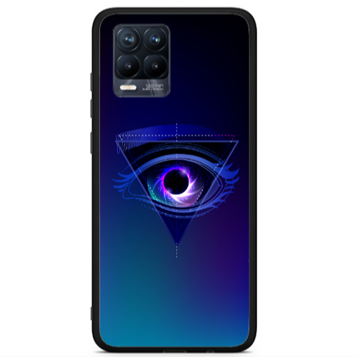 Realme 8 i Triangular blue eye Black Glossy Θήκη