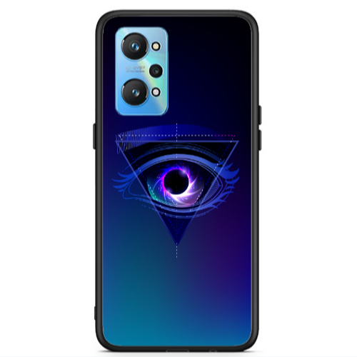 Realme Gt Neo 2 Triangular blue eye Black Glossy Θήκη