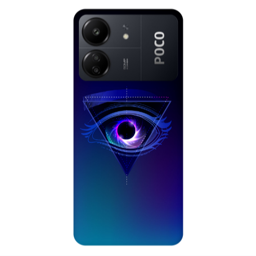 Xiaomi Poco C65 Triangular blue eye Transparent Silicone TPU Θήκη