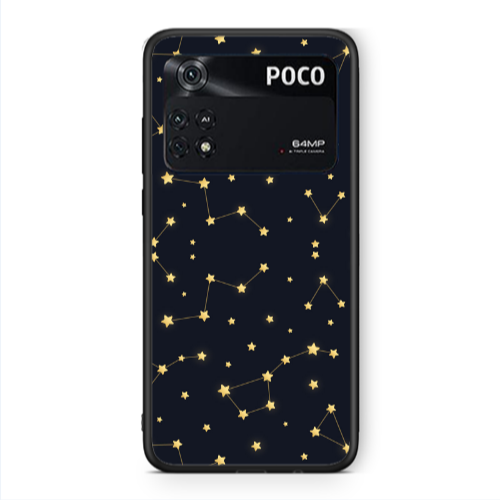 Xiaomi Poco M4 Pro 4G Kite Stars Black Glossy Θήκη