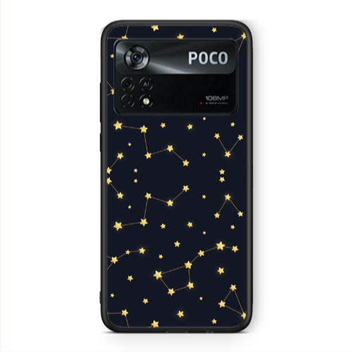 Xiaomi Poco X4 Pro Kite Stars Black Glossy Θήκη