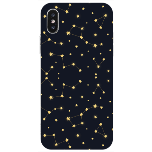 Apple iPhone Xs Max Kite Stars Transparent Silicone TPU Θήκη