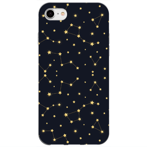 Apple iPhone SE 2020 Kite Stars Transparent Silicone TPU Θήκη