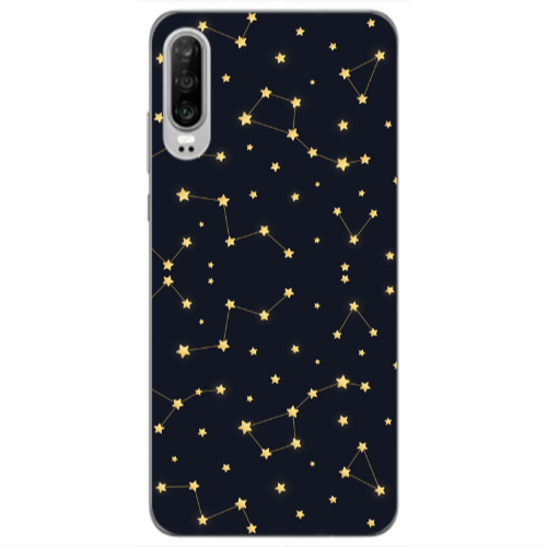 Huawei P30 Kite Stars Transparent Silicone TPU Θήκη