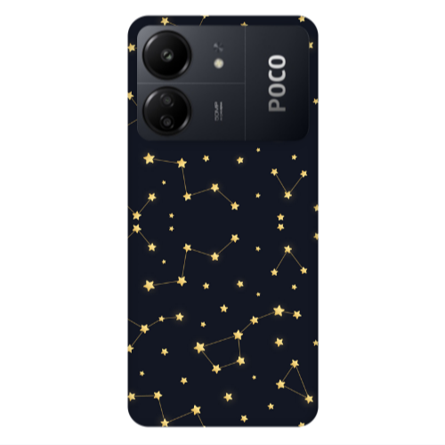 Xiaomi Poco C65 Kite Stars Transparent Silicone TPU Θήκη