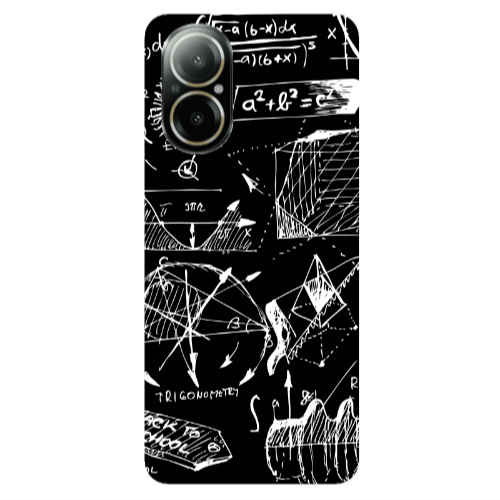 Realme C67 Trigonometry Transparent Silicone TPU Θήκη