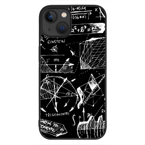 Apple iPhone 13 Mini Trigonometry Black Glossy Θήκη